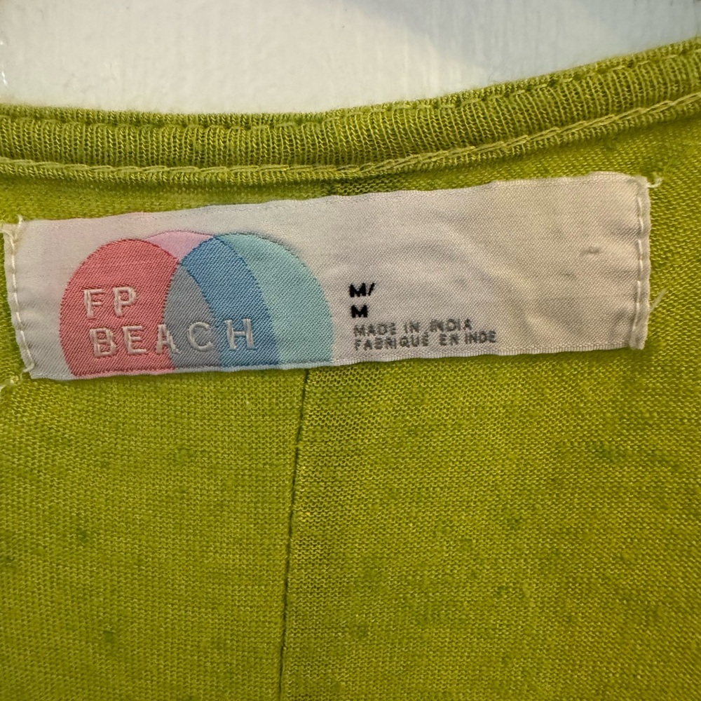 Free People Lime Green Twist-Front Maxi Dress - Picture 2 of 5